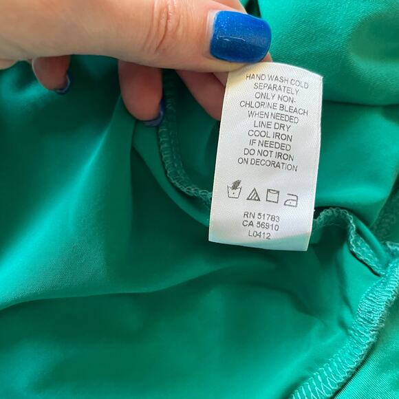 Maurices Green Tank Top with Beaded Neckline Size 3 - Picture 5 of 14